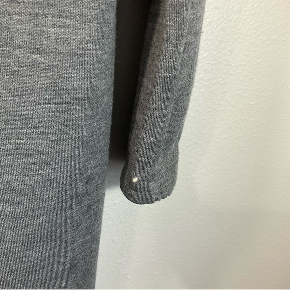 VINCE Two Tone Drape Open Front Wool Gray Cardigan merino wool blend size Small - Picture 9 of 11